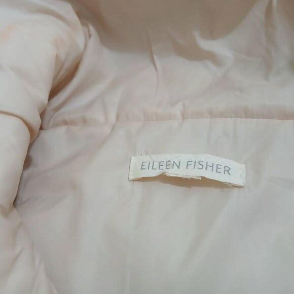 Eileen fisher womens small cream beige lightweight spring fall quilted vest - Picture 6 of 9